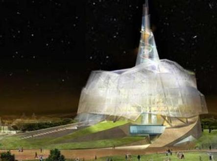 An artist's rendering of architect Antoine Predock's design for the Canadian Museum for Human Rights.
