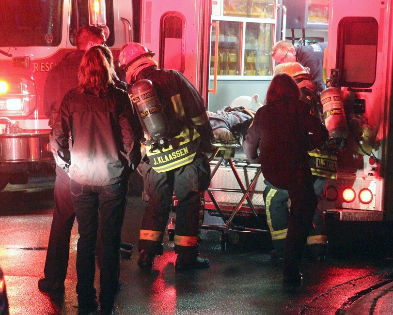 House fire in Surrey sends two to hospital - image