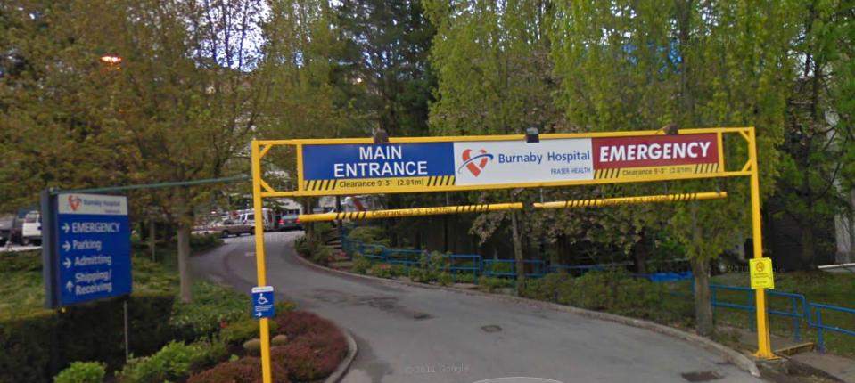 The emergency room at Burnaby Hospital is closed after a flood early Sunday morning. 