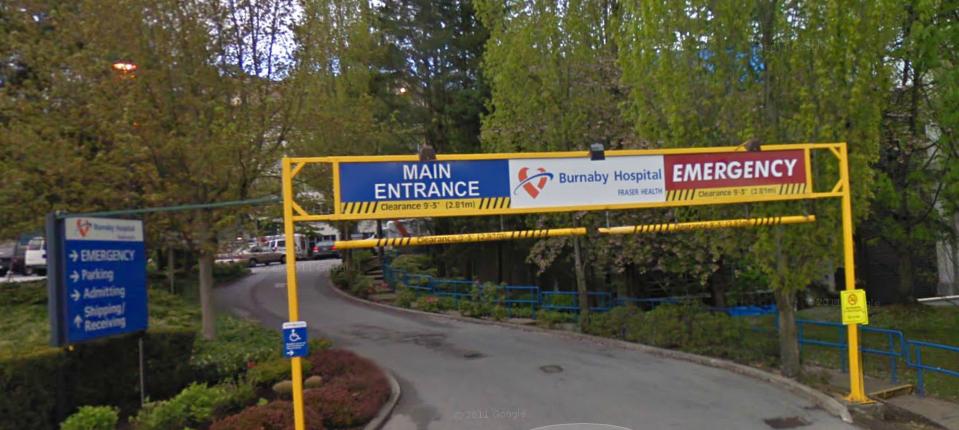The emergency room at Burnaby Hospital is closed after a flood early Sunday morning. 