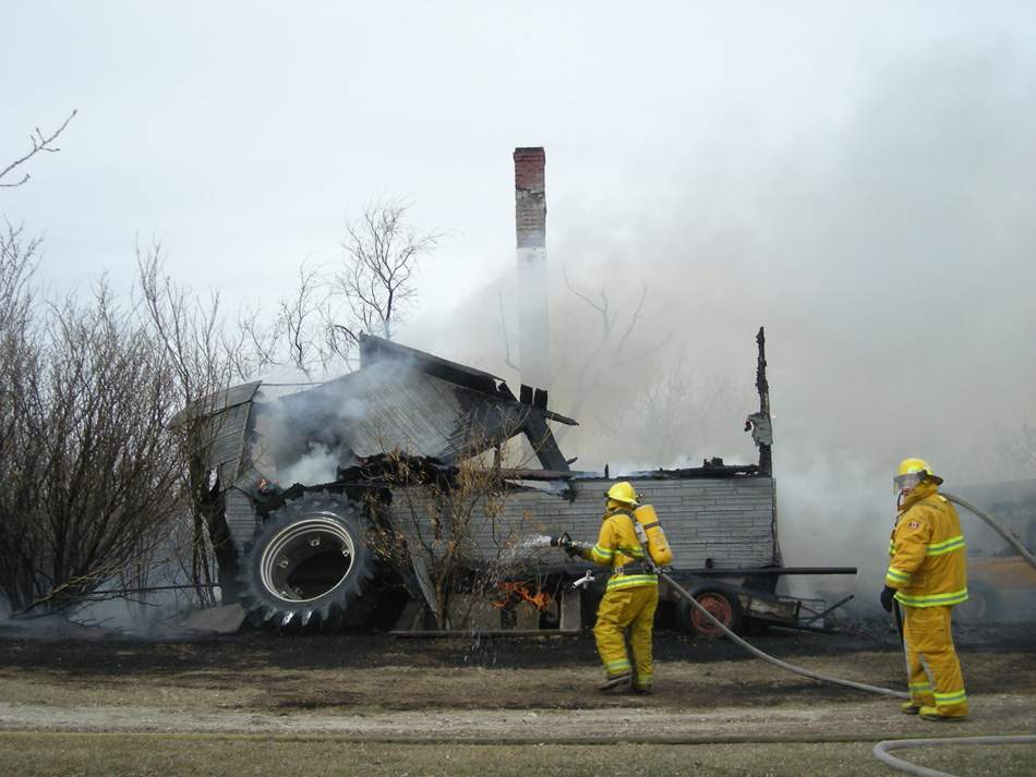 Fire at a farm just north of Disley - image