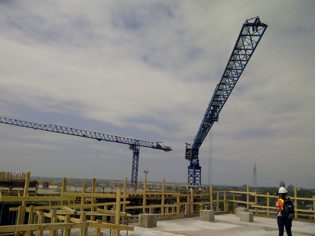 A glimpse of the construction site of the McGill University Health Centre superhospital site. 