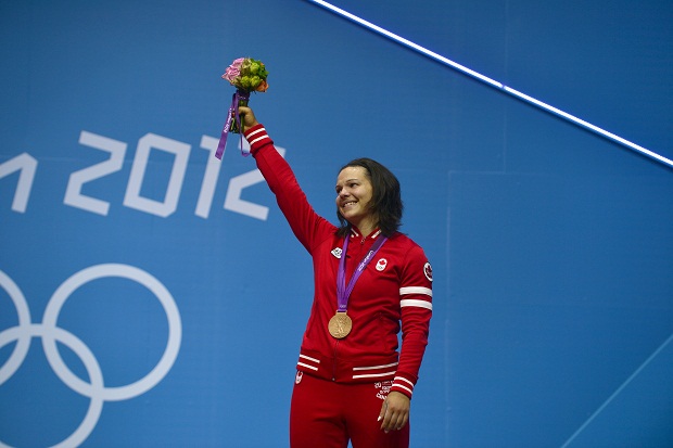 The 33 year old also competed in the Beijing 2008 competitions when she became Canada's first female Olympic weightlifting medalist with her bronze in the same weight class.