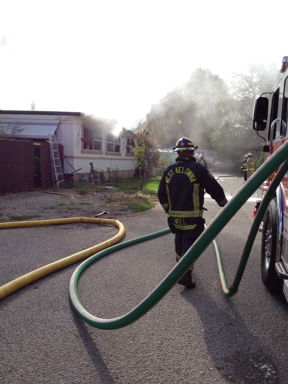 Mobile home fire - image