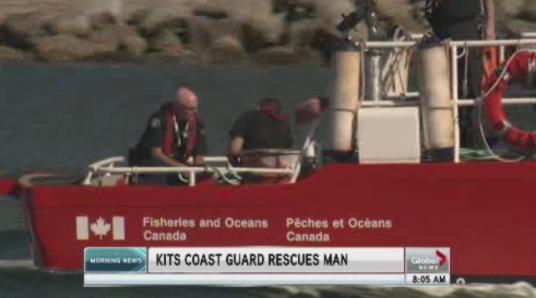 Kitsilano Coast Guard rescue man from deep sea vessel - image