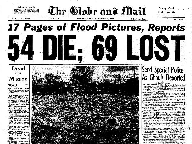 Hurricane Hazel killed 81 people in southern Ontario in October, 1954. It still ranks as Canada's most lethal natural disaster. 