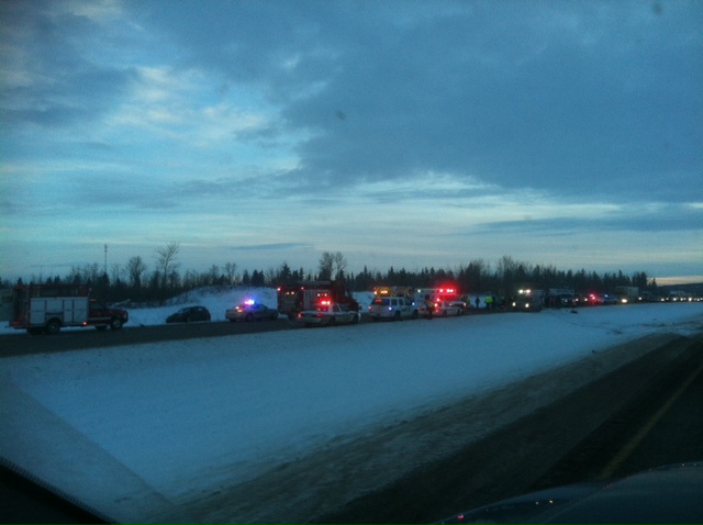 Highway crash on QE2 - image