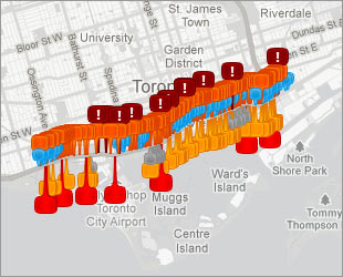 Global News investigation: interactive Gardiner Expressway graphic.