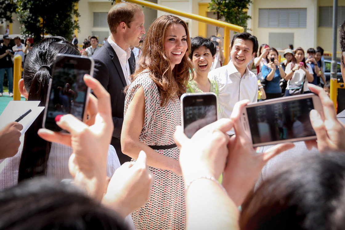 Kate Middleton smiles for the cameras