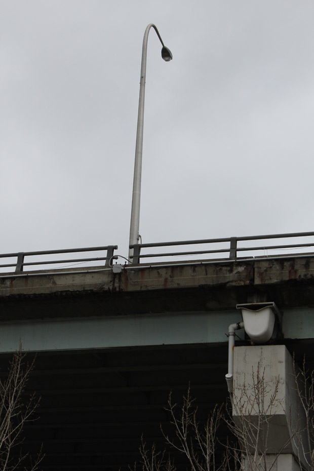 A lamp post on the Gardiner Expressway.