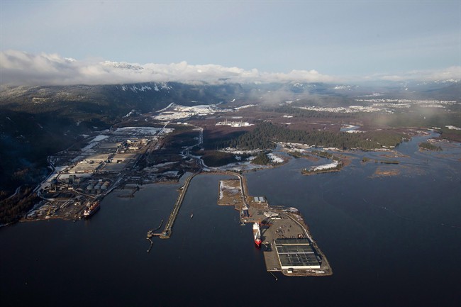 Douglas Channel, the proposed termination point for an oil pipeline in the Enbridge Northern Gateway Project, is pictured in an aerial view in Kitimat, B.C., on January 10, 2012. THE CANADIAN PRESS/Darryl Dyck.