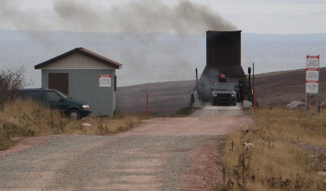 The incinerator in Old Perlican, N.L., since disabled, is shown Oct.23, 2008. 