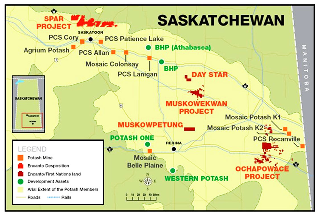 Canadian government throws support behind Muskowekwan First Nation for on-reserve potash mine in Saskatchewan.