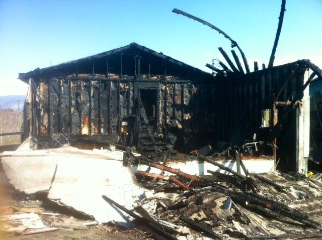 Yard fire gets away on Oliver resident - image
