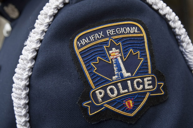 A Halifax Regional Police officer was injured after crashing his motorcycle.