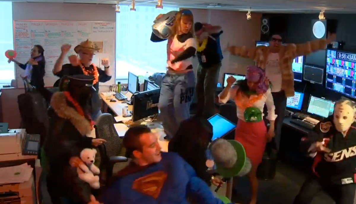 The Global Montreal Morning News team does the Harlem Shake.