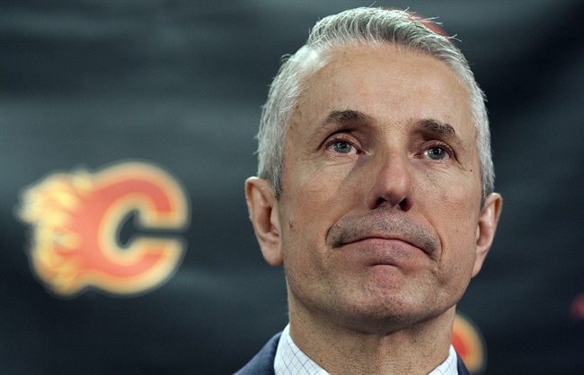 Calgary Flames head coach Bob Hartley