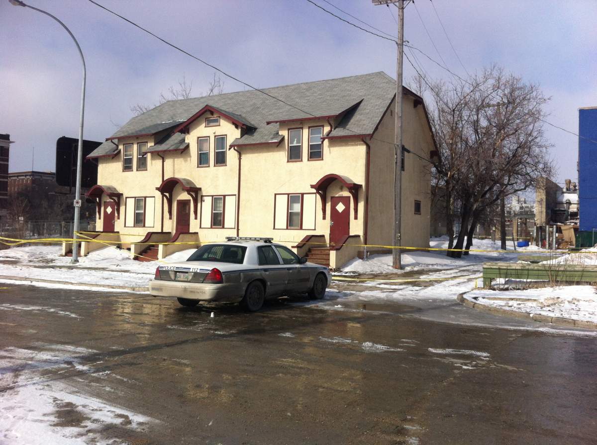 Police have taped off three homes on Martha Street between Disraeli Freeway and Logan Avenue.