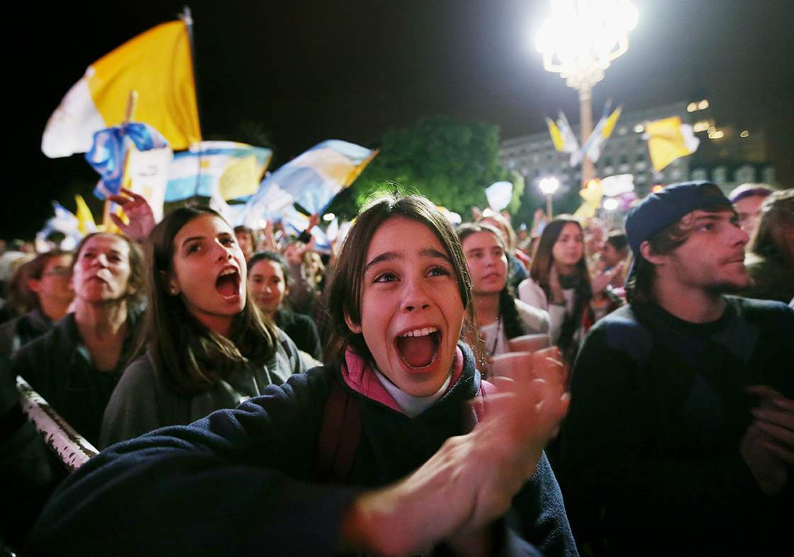 Argentinians celebrate the installation of Pope Francis