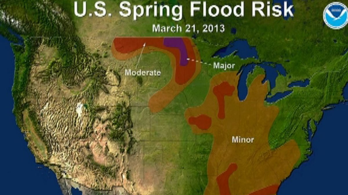The U.S. National Weather Service says Fargo, N.D., and neighbouring Moorhead, Minn., should brace for a top five flood event during spring 2013.