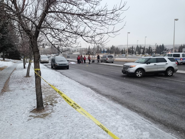 The scene of a deadly crash in Sandstone.