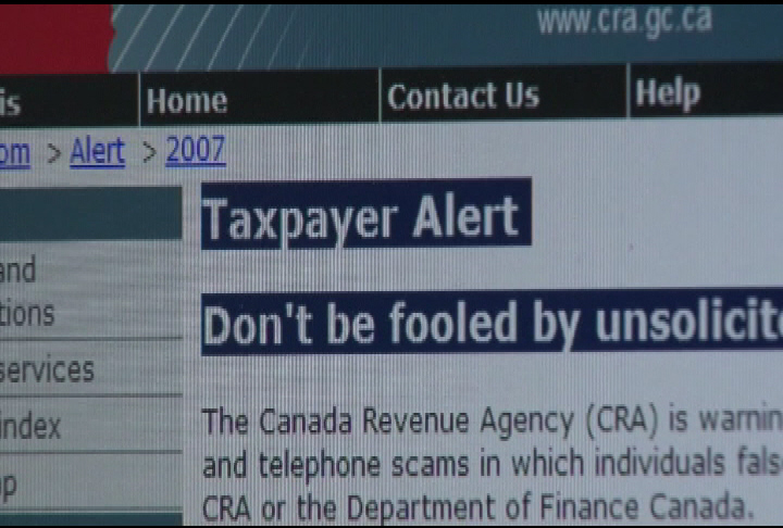 A screen shot of a previous warning from Saskatoon police about a tax refund scam after emails sent purporting to be from Canada Revenue Agency.