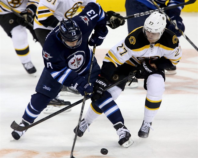 Hamilton, the No. 9 overall pick in the 2011 draft, had five goals and 11 assists this season while averaging about 17 minutes per game. But he moved up the depth chart when injuries stripped the Bruins of three of their top six defencemen. THE CANADIAN PRESS/Trevor Hagan.