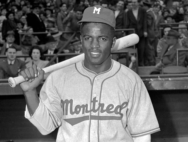 This April 18,1946 file photo shows baseball legend Jackie Robinson.