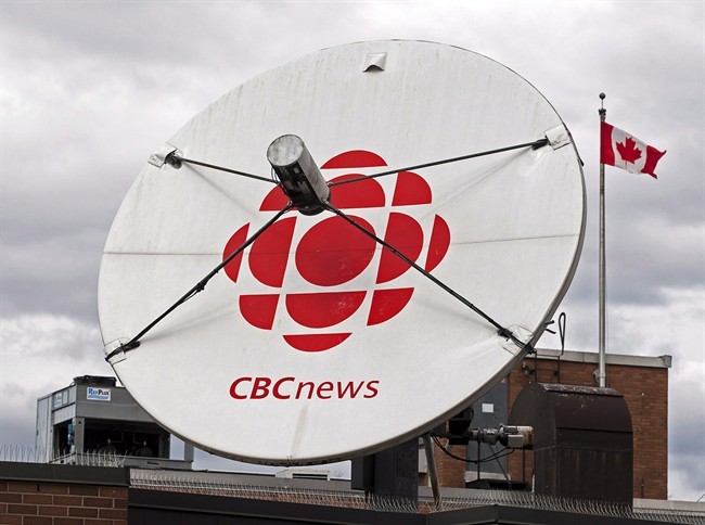 A satellite dish sits on the roof of one of the CBC studios in Halifax on April 4, 2012.