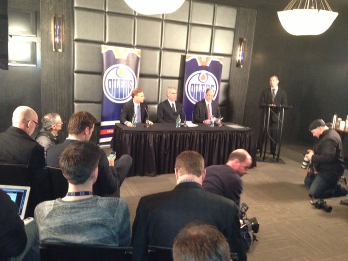 Edmonton Oilers hold news conference, April 15, 2013.