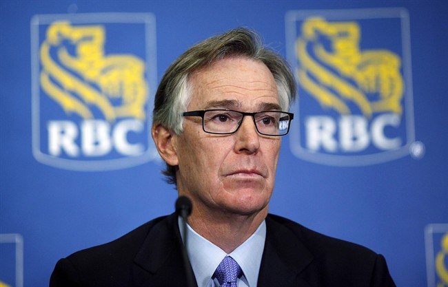 Gord Nixon, president and CEO of the Royal Bank of Canada, speaks to reporters in Calgary, in this Feb. 28, 2013 photo.