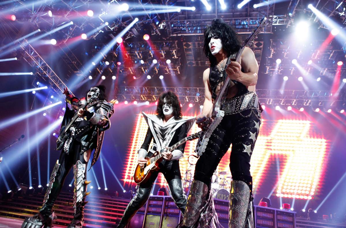 KISS in concert at the Ashley Furniture Homestore Pavilion, Phoenix, Arizona, America - 10 Aug 2012.