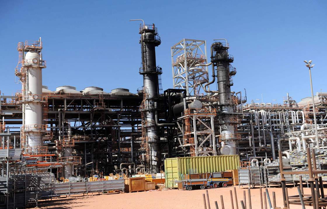 A part of the gas plant in Ain Amenas is seen during a visit for news media organized by the Algerian authorities, Thursday, Jan. 31, 2013.