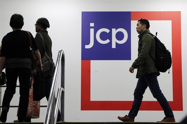 Customers arrive at a J.C. Penney store, April 9, 2013 in New York. 