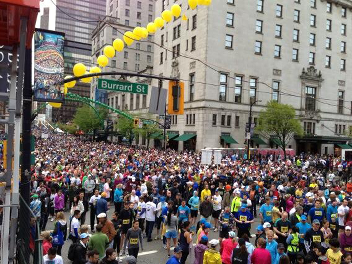 Nearly 50,000 runners laced up for the Vancouver Sun Run on April 21, 2013. 