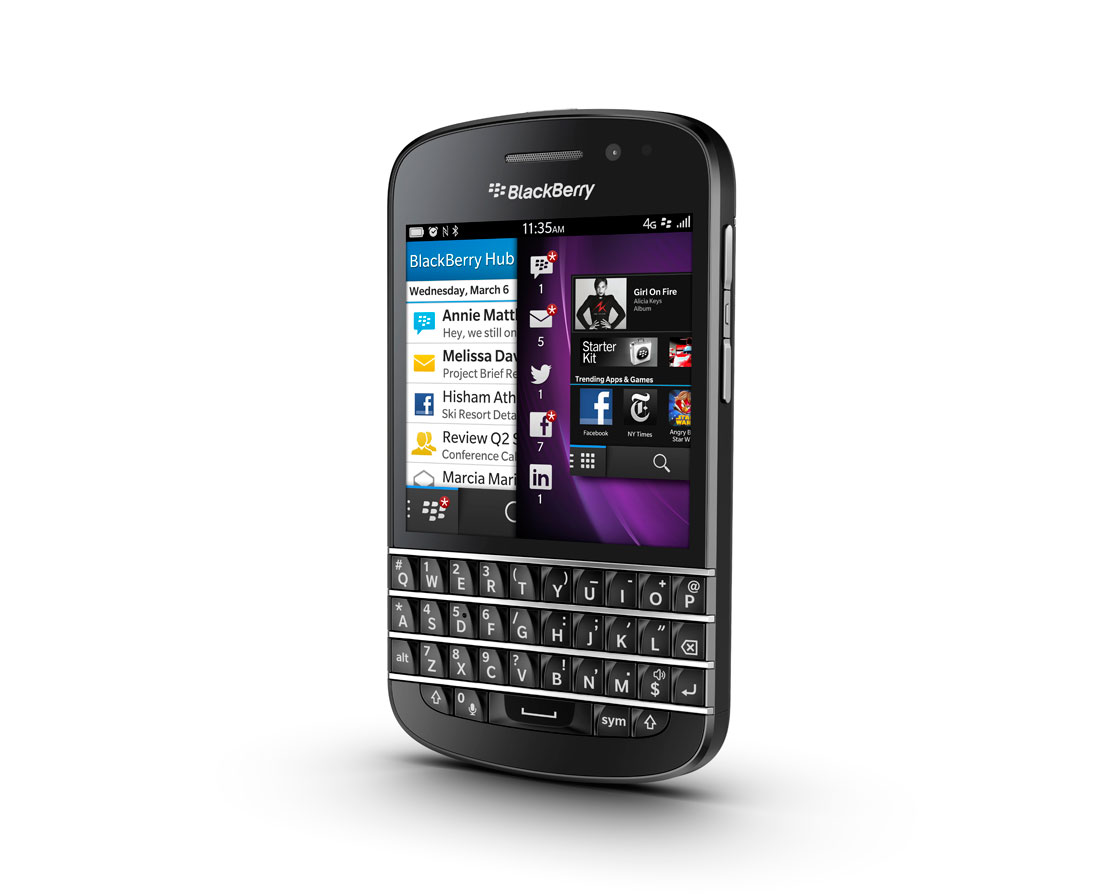 The maker of the BlackBerry expects a new version of
the phone with a physical keyboard will be available in the U.S. by
the end of May.