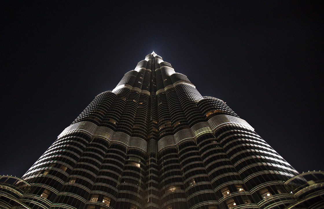 The worlds tallest building the Burj Khalifa in downtown Dubai, United Arab Emirates.