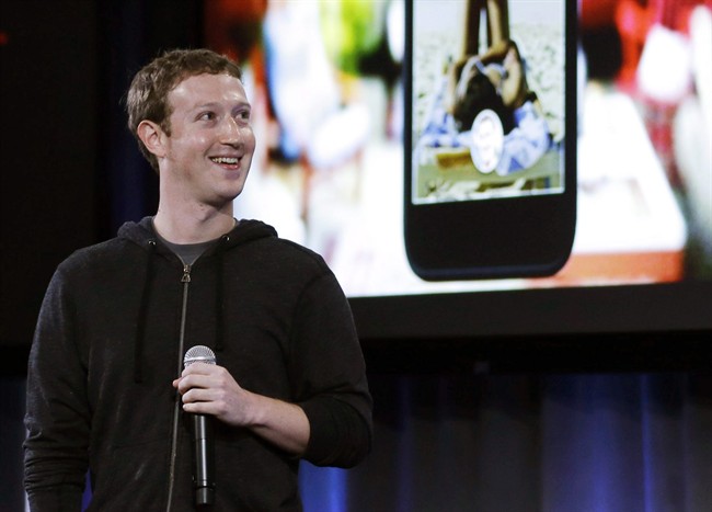 Facebook CEO Mark Zuckerberg speaks at the company's headquarters in Menlo Park, Calif.
