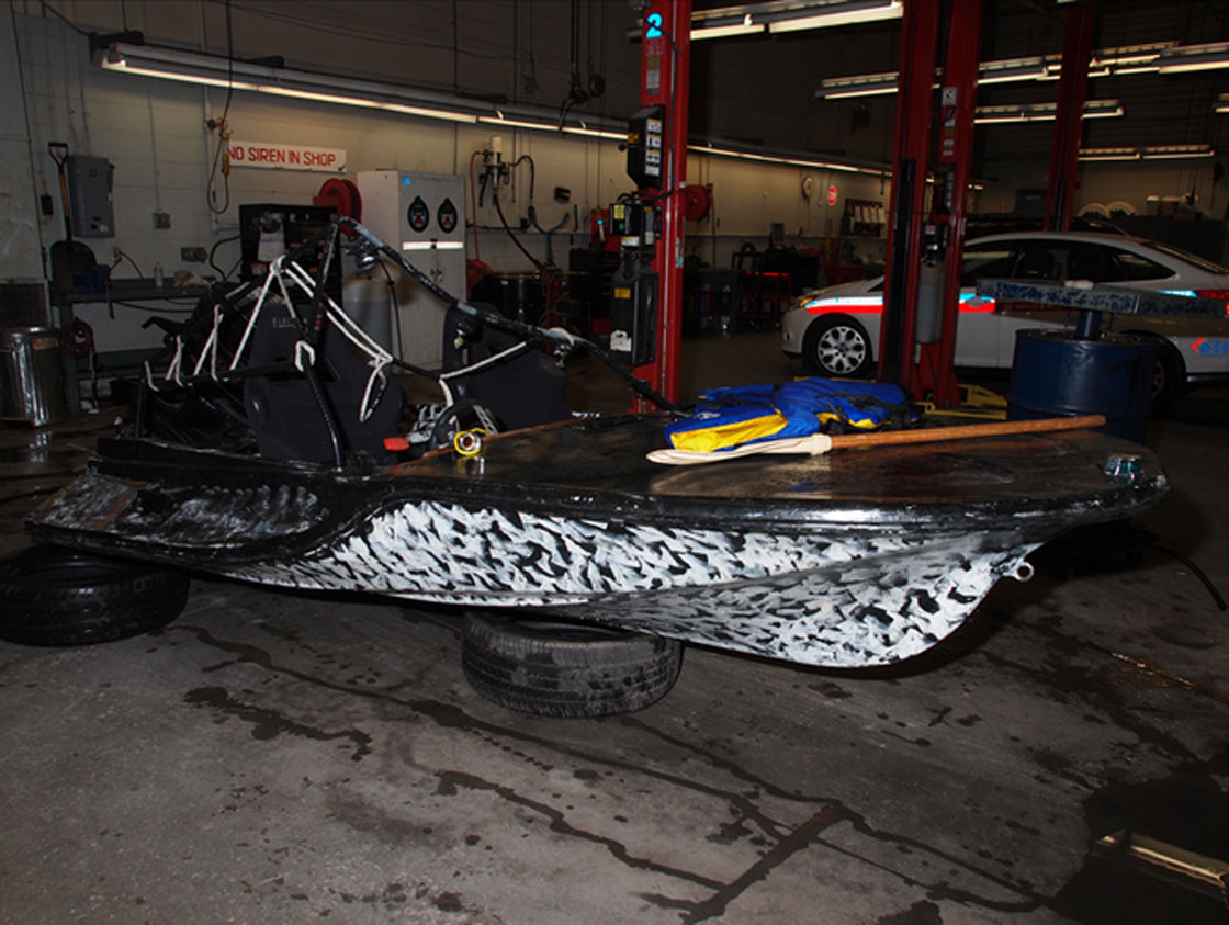 The vessel was located near Marie Curtis Park, in the Lakeshore Road East and Dixie Road, in Mississauga.