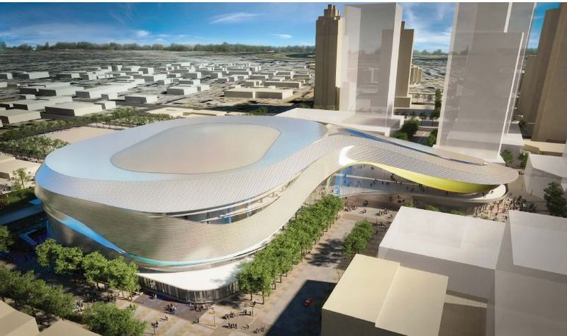 Designs for Edmonton's downtown arena.