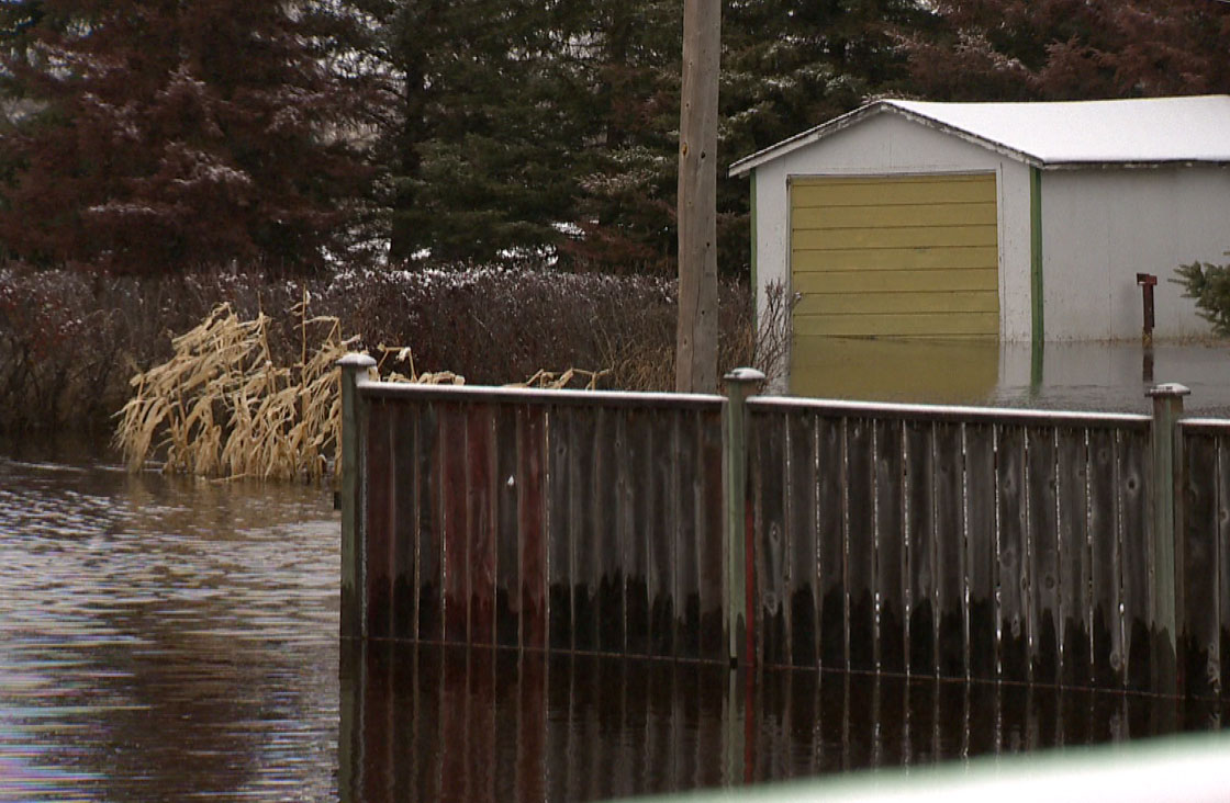 Spring flooding conditions in Radisson, Saskatchewan on Monday April 29, 2013.