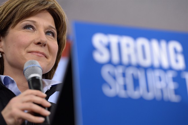 B.C. Liberal leader Christy Clark attends a campaign rally in Prince George, B.C. Thursday, April 18, 2013. THE CANADIAN PRESS/Jonathan Hayward.