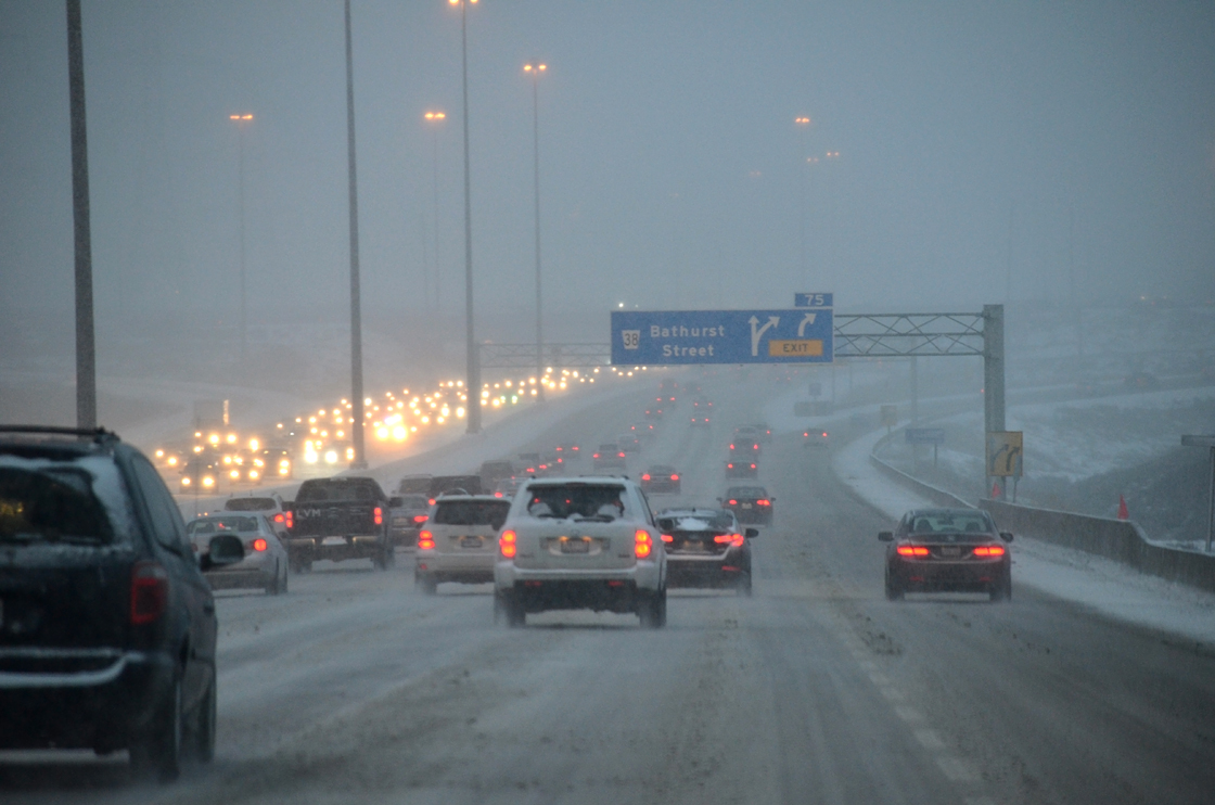 Highway driving snow Global News