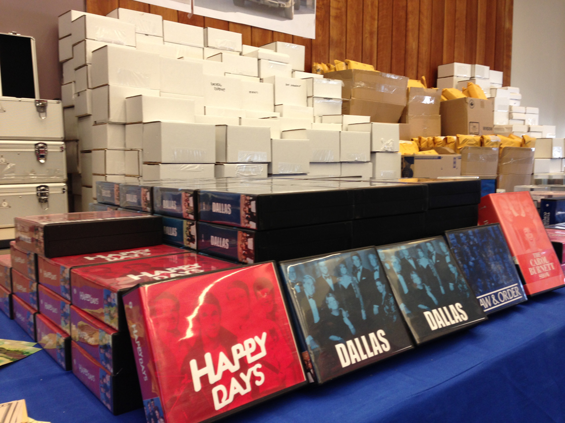 Hundred of DVDs are seized in piracy investigation.