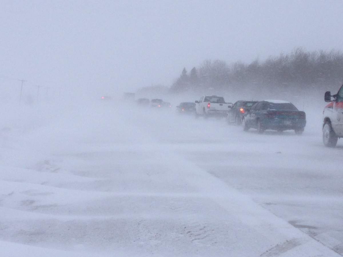 Highway 15 Manitoba snowstorm