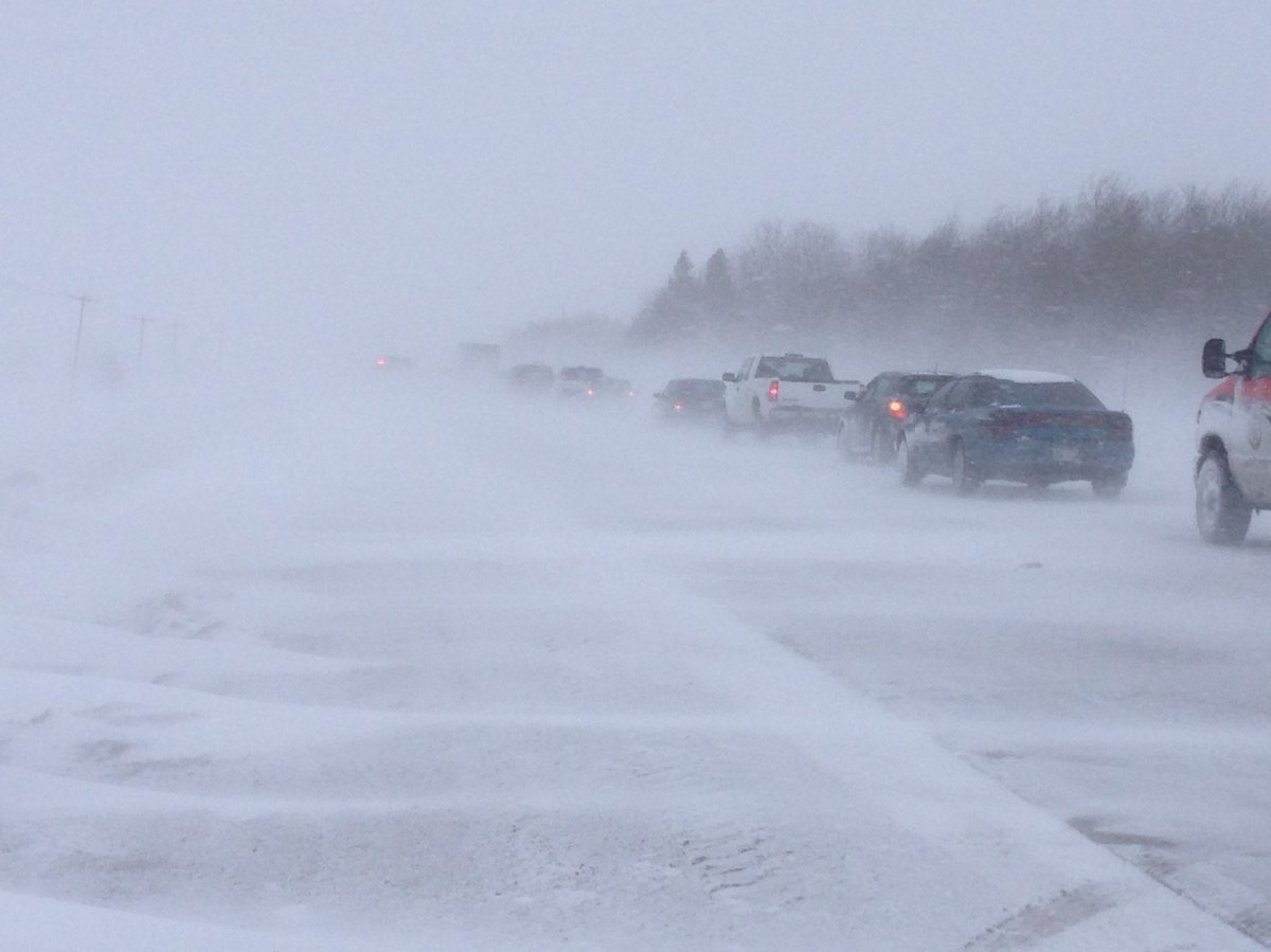 Highway 15 Manitoba snowstorm