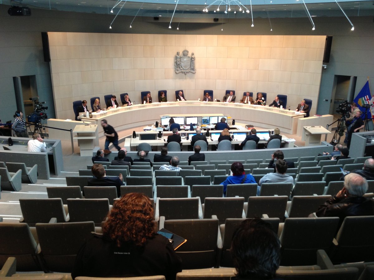 Edmonton city council debate, City Hall, April 10, 2013.