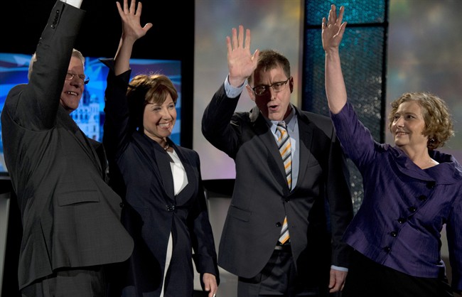 B.C. leaders jostle for an issue in TV election debate - image