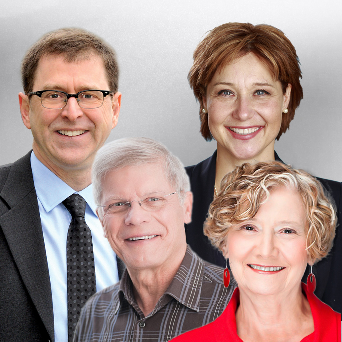 The leaders of BC NDP, BC Liberals, Conservatives and the Greens.