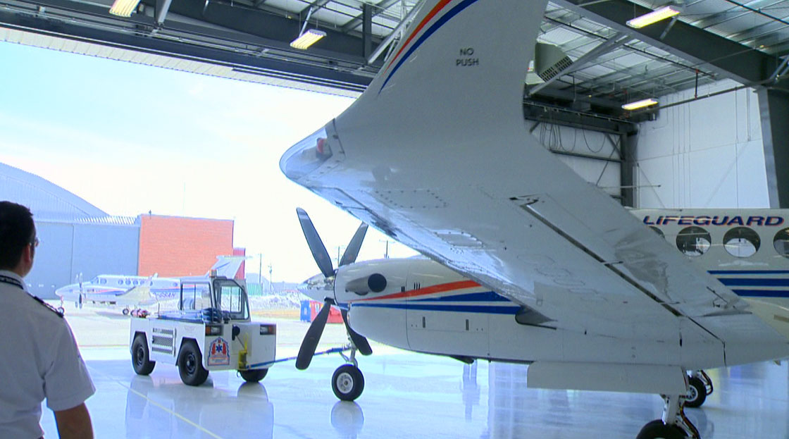 New air ambulance hangar unveiled at John G Diefenbaker International Airport in Saskatoon.
